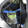 AGI - Subaru WRX GD - 2013 CAMS spec Bolt-in Half cage (car pic - view thru RH rear door)